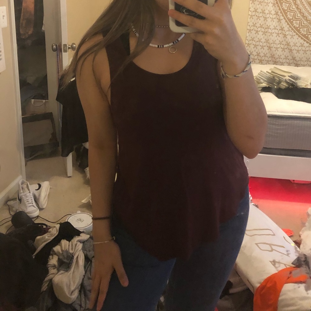 Burgundy Tank top